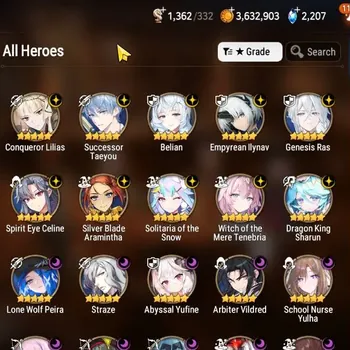 Epic Seven Accounts High-End GLOBAL UnVerif|NewEra|21 ML(Belian,SN Yulha,AB Vildred,G Ras,etc)+AUBE,Hecate,AB Fumyr,etc|AUTO