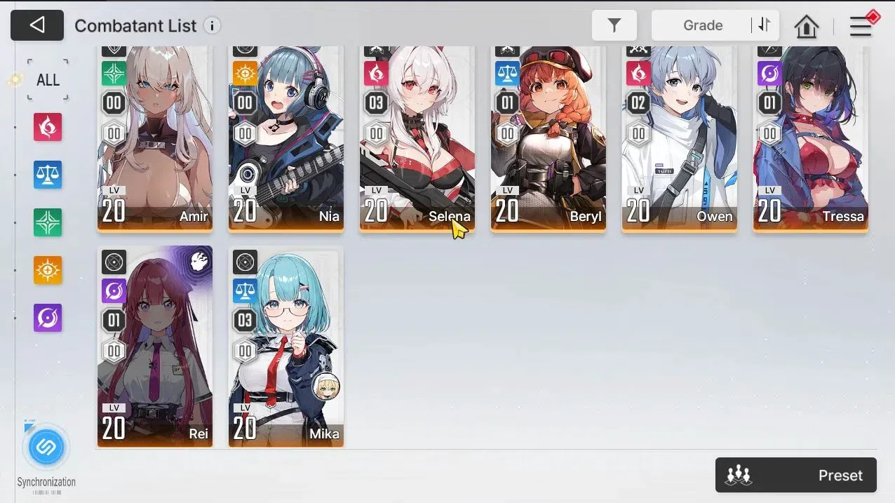 Chaos Zero Nightmare Accounts GLOBAL Lv 30|3 SSR[Heidemarie,Diana,Nine,Mei Lin,V image 4