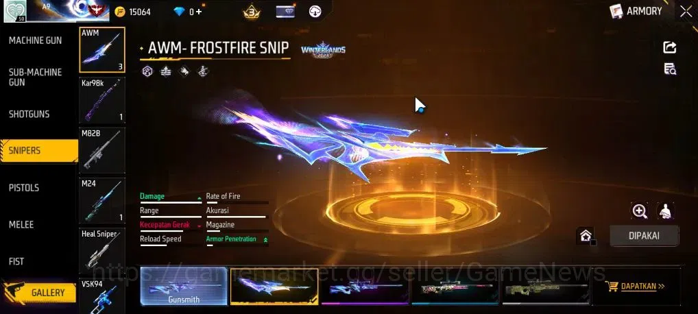 Free Fire Accounts Indonesia|M1887 Incendium Burst|M1014 Green Flame  image 5