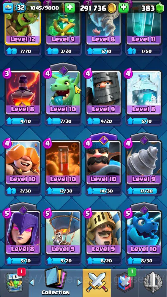 Clash Royale Accounts Midgame Lv 32|Trophy 7008|KTL 11|Limited Skin|Card 114| 1 HERO 5 EVO 2 Champ 20 Legendary 33 Epic 30 10
