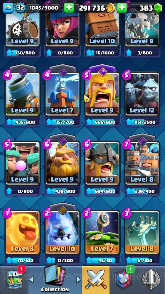 Clash Royale Accounts Midgame Lv 32|Trophy 7008|KTL 11|Limited Skin|Card 114| 1 HERO 5 EVO 2 Champ 20 Legendary 33 Epic 30 7