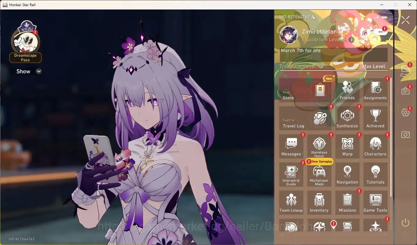 Honkai Star Rail Accounts Others ASIA|TL 70|20 Limited,CastoTeam 1