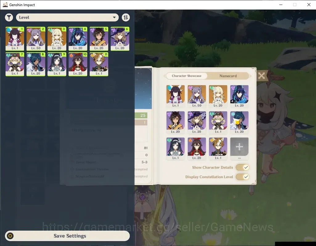 Genshin Impact Accounts Reroll Asia|AR 25|1 Limited (Columbina) + 1 Standard (Keqing)|Low Quest & Map|Reunion ON|All 1