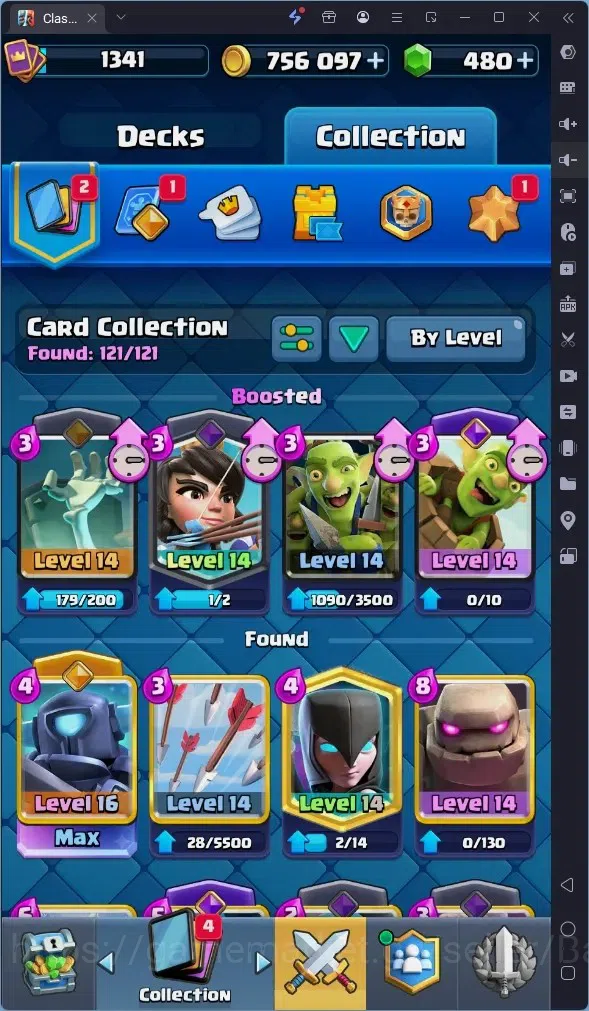 Clash Royale Accounts High-End Global |CL 1341|KTL 14|Trophy 10096|1 MAX|8 CHamp|4 Hero|8 Evo|Arena 25|756k Gold|480 1