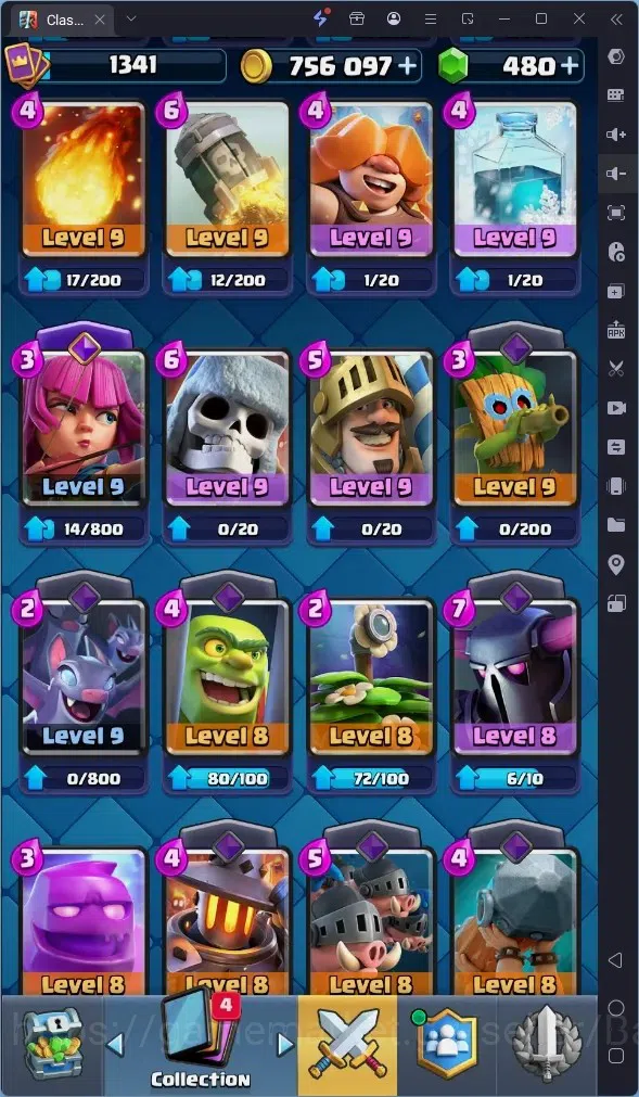 Clash Royale Accounts High-End Global |CL 1341|KTL 14|Trophy 10096|1 MAX|8 CHamp|4 Hero|8 Evo|Arena 25|756k Gold|480 10