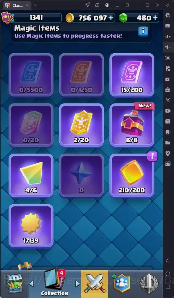 Clash Royale Accounts High-End Global |CL 1341|KTL 14|Trophy 10096|1 MAX|8 CHamp|4 Hero|8 Evo|Arena 25|756k Gold|480 14