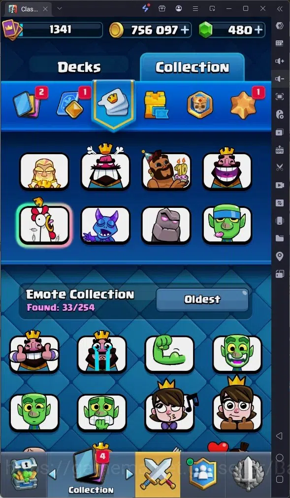 Clash Royale Accounts High-End Global |CL 1341|KTL 14|Trophy 10096|1 MAX|8 CHamp|4 Hero|8 Evo|Arena 25|756k Gold|480 15