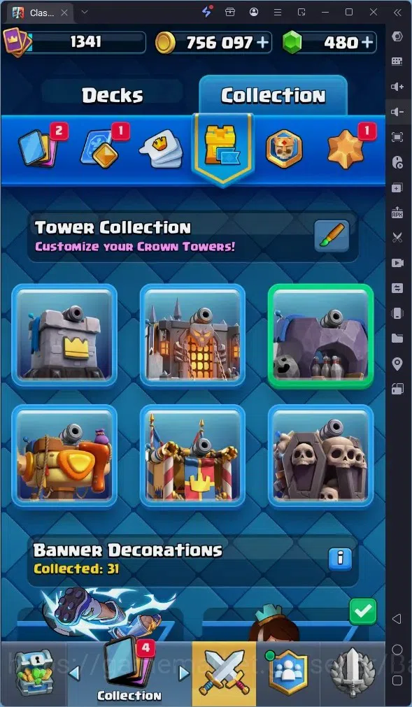 Clash Royale Accounts High-End Global |CL 1341|KTL 14|Trophy 10096|1 MAX|8 CHamp|4 Hero|8 Evo|Arena 25|756k Gold|480 16