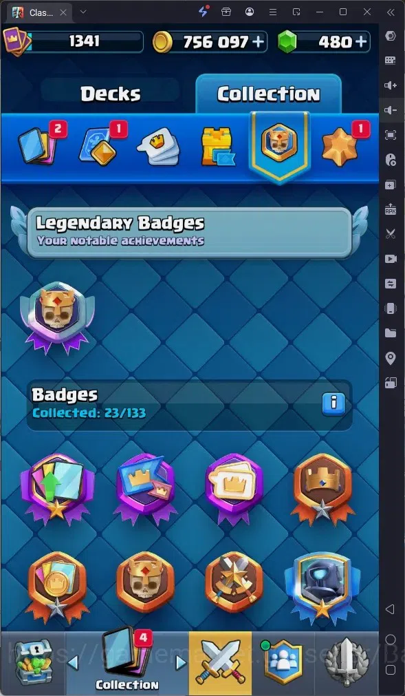 Clash Royale Accounts High-End Global |CL 1341|KTL 14|Trophy 10096|1 MAX|8 CHamp|4 Hero|8 Evo|Arena 25|756k Gold|480 17