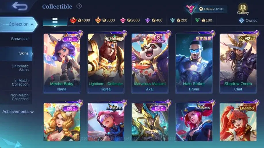 Mobile Legends: Bang Bang Accounts Global|Hero 132 Skin 361|Exalted|Legend Miya+Franc image 14
