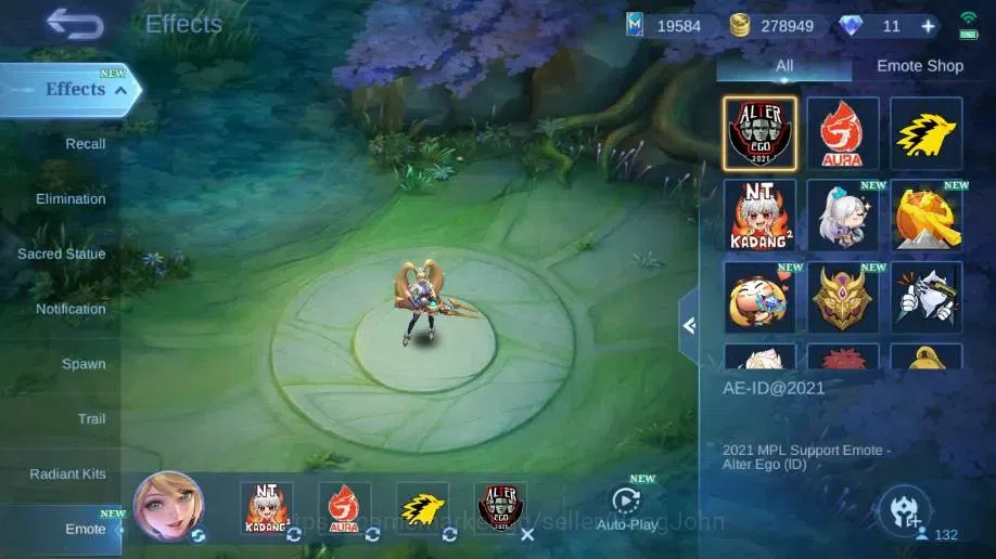 Mobile Legends: Bang Bang Accounts Global|Hero 132 Skin 361|Exalted|Legend Miya+Franc image 7