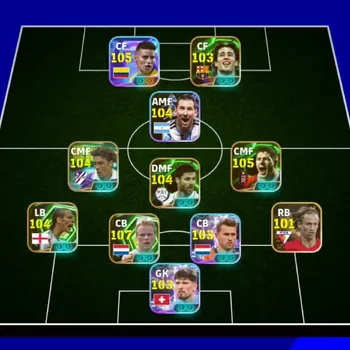 eFootball Accounts Legends & Iconic Players #5 Collective 3219+ Yamal X Messi Rooney X Kevin de Bruyne X Xabi Alonso X