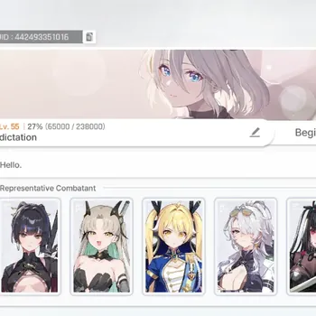 Chaos Zero Nightmare Accounts Global |Lv 55|7 SSR [Rossweisse M3,Olga,Tiphera,Nine,Rin,Veronica,Luke]|Selector ON|Check