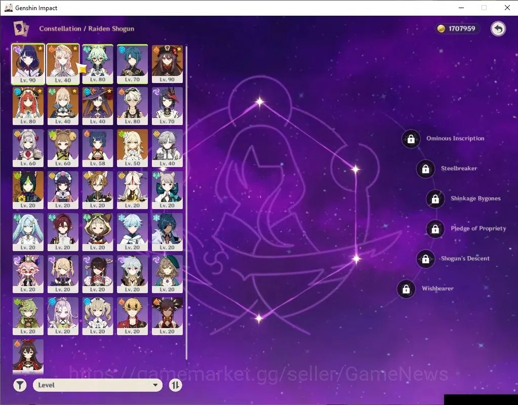 Genshin Impact Accounts Asia|AR53|4Limited+1(*5WP)|Nicole,Raiden,Nilou,HuT image 4