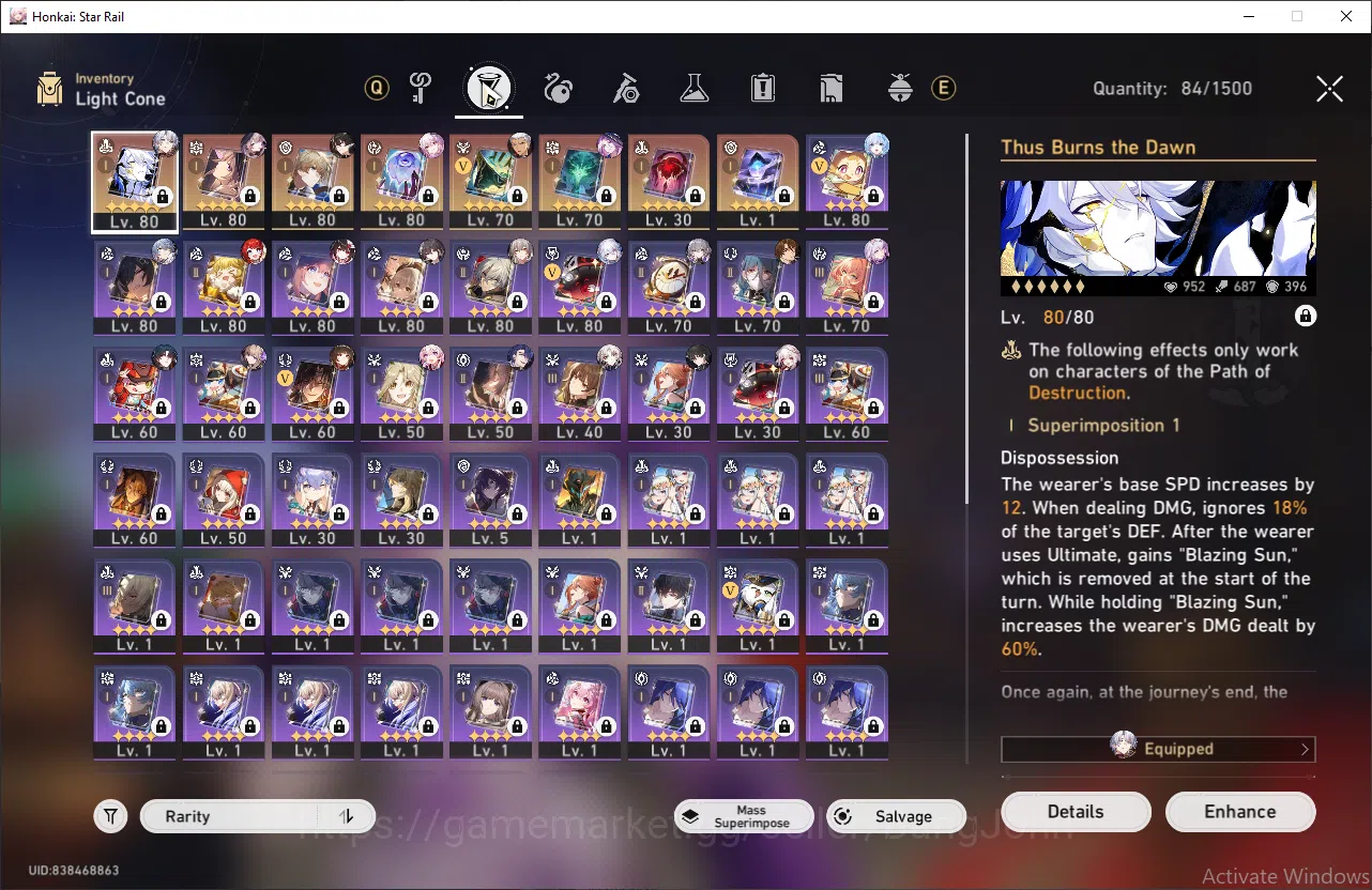 Honkai Star Rail Accounts ASIA | TL 70 |Golden ticket 48| Castorice, Phainon image 5