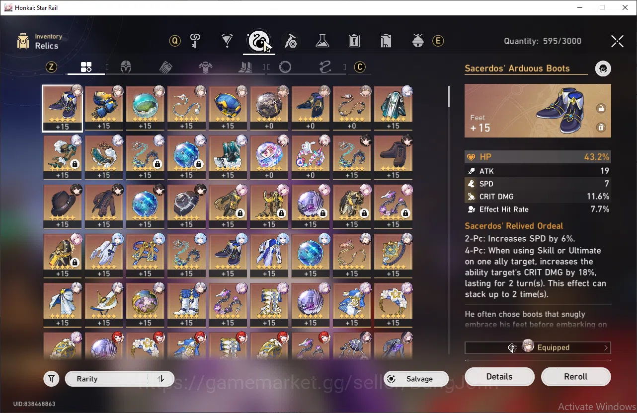 Honkai Star Rail Accounts ASIA | TL 70 |Golden ticket 48| Castorice, Phainon image 7