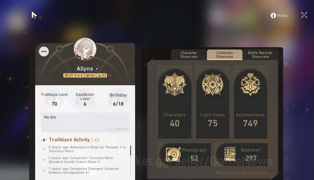 Honkai Star Rail Accounts Asia |TL 70|9,9K SJ+17 SRSP|9 Limited|Firefly+Sign image 10
