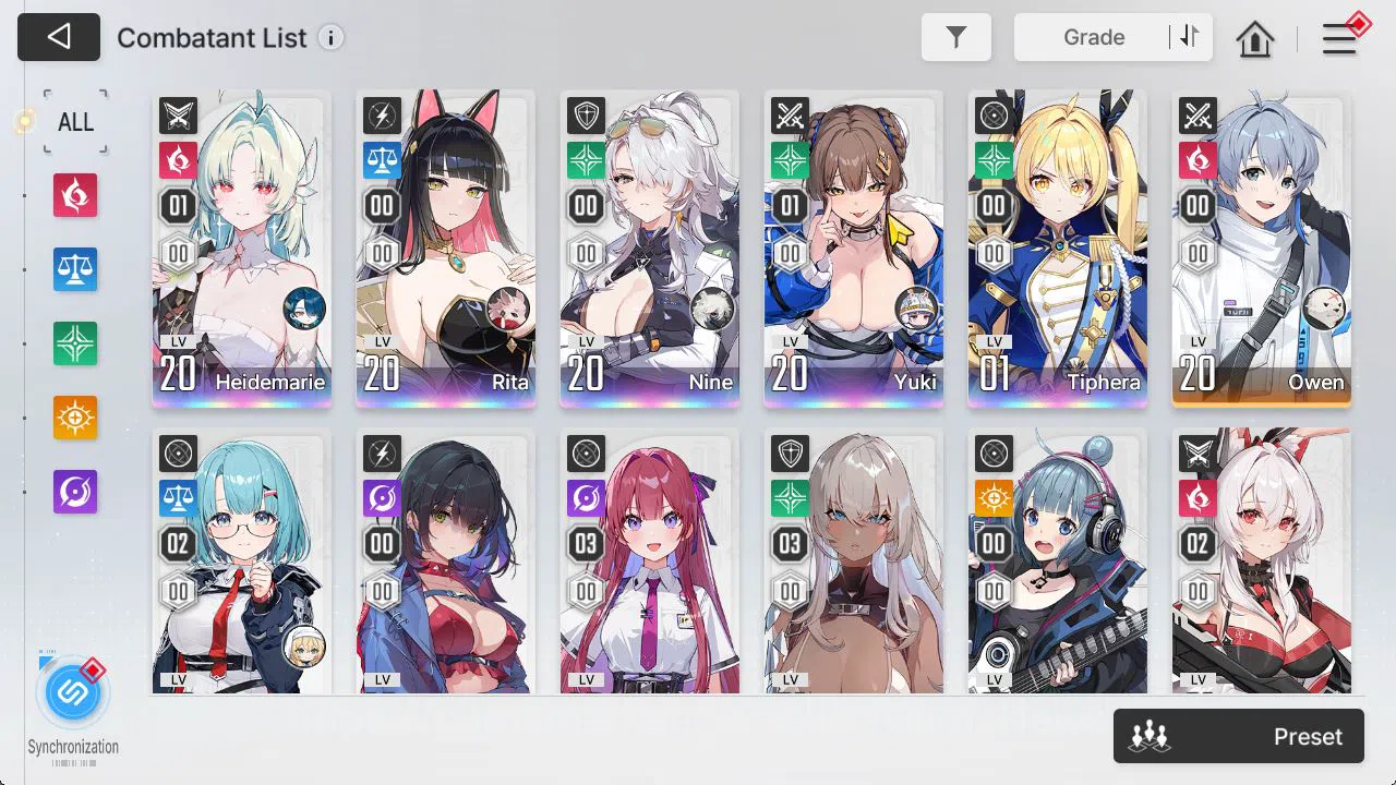 Chaos Zero Nightmare Accounts GLOBAL Lv44|5 SSR[Heidemarie+Sign,Rita,Nine,Tipher image 13