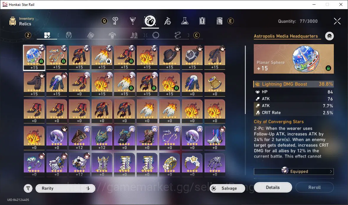 Honkai Star Rail Accounts [ASIA] TL 40 | 7 Limit | Ashveil | Robin | Topaz & image 7