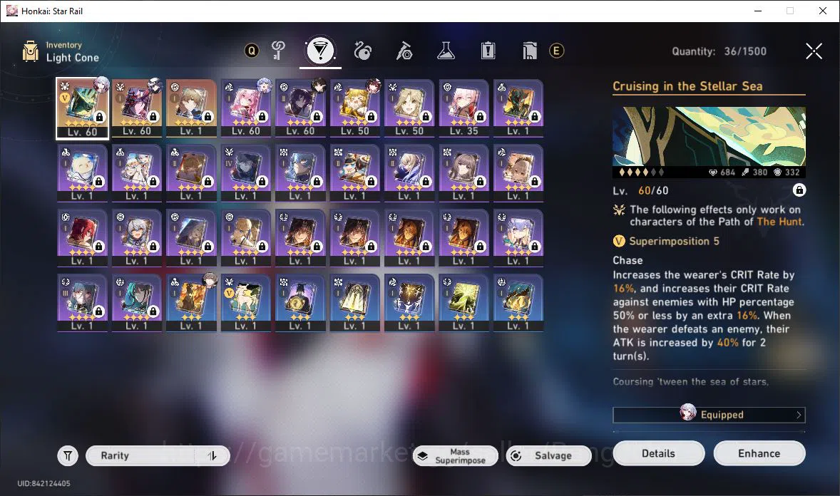 Honkai Star Rail Accounts [ASIA] TL 40 | 7 Limit | Ashveil | Robin | Topaz & image 8