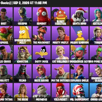Fortnite Accounts 48 Skins | Level 1495 | Homer Simpson, Boba Fett + Raphael | All Platforms