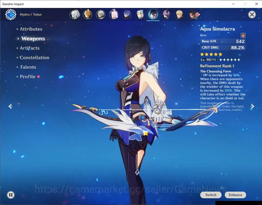 Genshin Impact Accounts Asia|AR 57|6Limit +5(*5Wep)|Flins,NeuviletteC1,Zib image 7