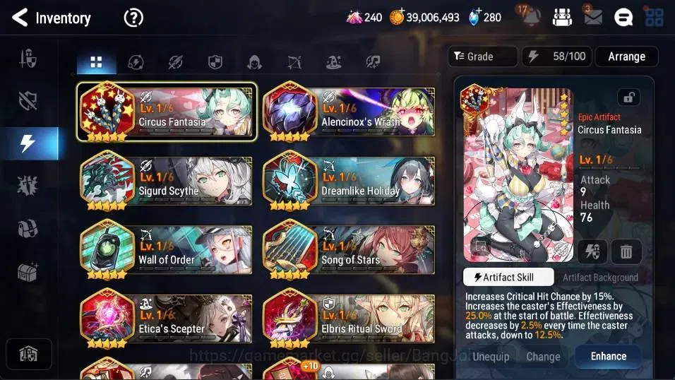 Epic Seven Accounts Global Unverif|New Era|6 ML[Empyrean Ilynav,NC Lan image 11