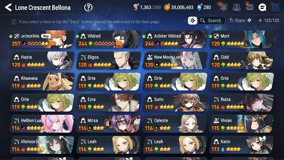 Epic Seven Accounts Global Unverif|New Era|6 ML[Empyrean Ilynav,NC Lan image 16