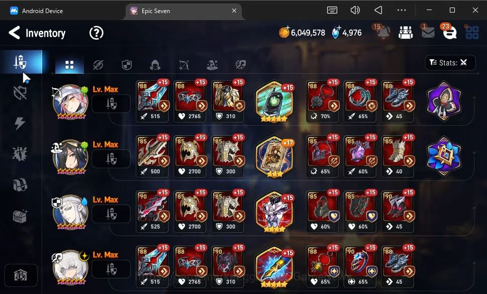 Epic Seven Accounts GLOBAL Unverif|New Era|10 ML(BArunka,LOTScales,Har image 12