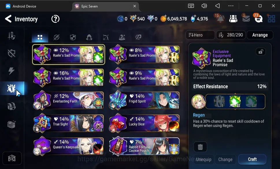 Epic Seven Accounts GLOBAL Unverif|New Era|10 ML(BArunka,LOTScales,Har image 15