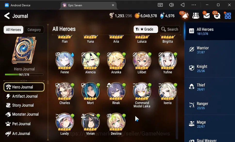 Epic Seven Accounts GLOBAL Unverif|New Era|10 ML(BArunka,LOTScales,Har image 9