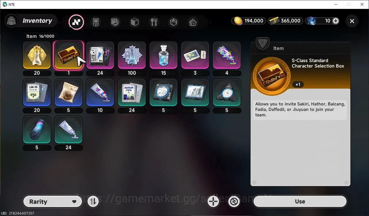 Neverness to Everness Accounts Global NA|HL 3|3 S Class|1 Limit (Shinku)+(Sakiri,Hathor)+1 S-Clas Select Box|Select ON|Under 9