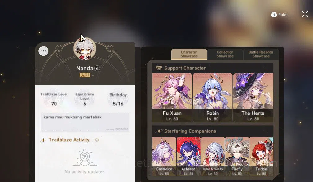 Honkai Star Rail Accounts Asia |TL 70|21 Limited |[Castorice,Robin,Acheron,J image 2
