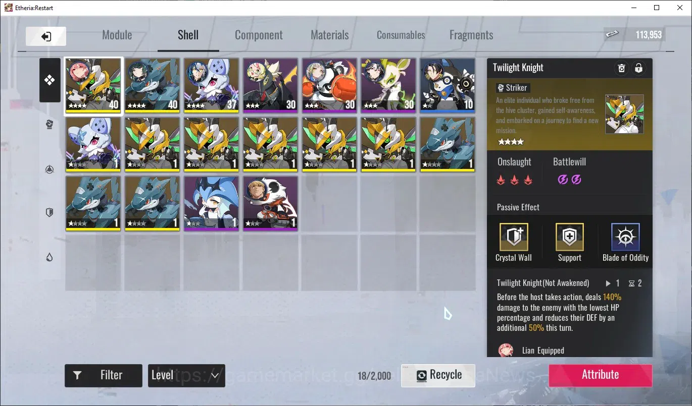 Etheria: Restart Accounts Mid‑Tier EU-S22|Lvl 26|14 SSR|Kloss,Plume,Areal,Xuan Li,Lingluo,Fuqiu,Celince,Lian,Xuan 13