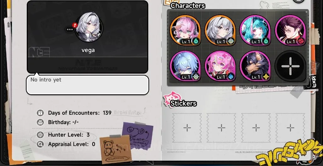 Neverness to Everness Accounts America | Starter HL3 | 1 Limit : Linko + Glider | 1 Selector S-Class |MC 1