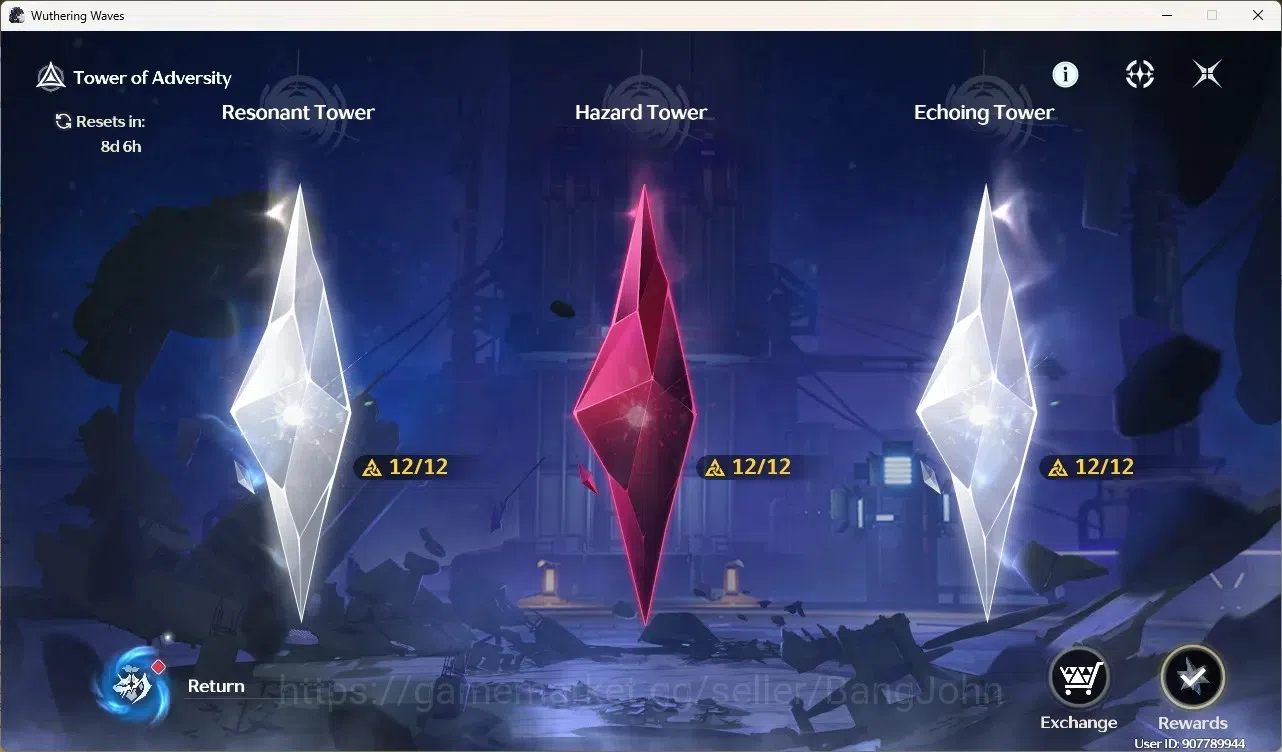 Wuthering Waves Accounts Starter SEA|UL 49|Rank 5|2 Char Limited [Yangyang: Xuanli Rc5]+Sign,Rebecca | Mc Male | TakeMail 5