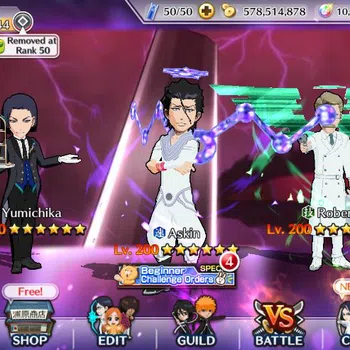 Bleach: Brave Souls Accounts Starter Global |114K BP+10K Orb|FreshStory|Grimmjow 11th|Askin TYBW25|Robert TYBW24|Yumichika