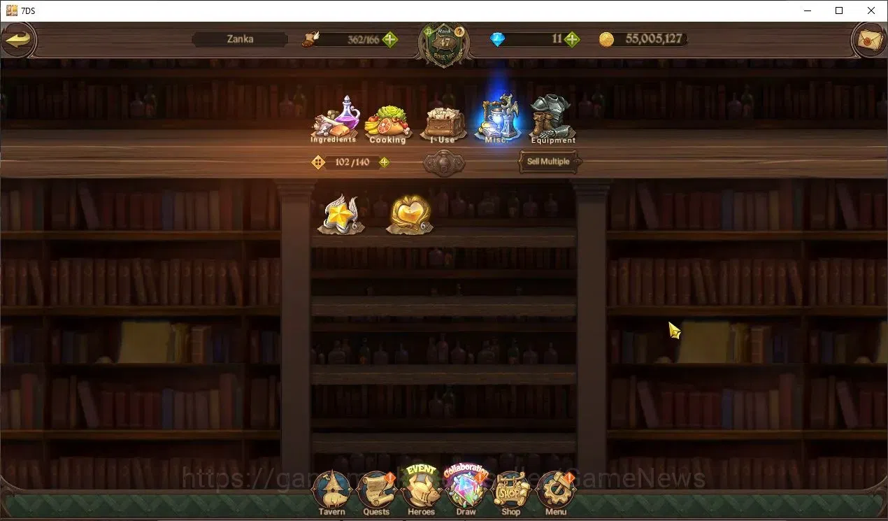 The Seven Deadly Sins: Grand Cross Accounts Endgame Global|2M CC|217 LS|1 LR+5 UR+FullColab 16