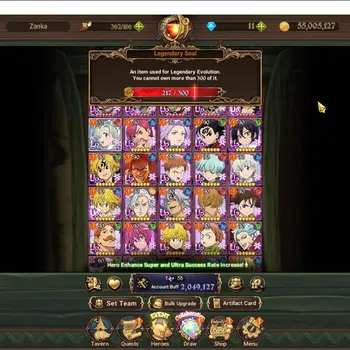 The Seven Deadly Sins: Grand Cross Accounts Endgame Global|2M CC|217 LS|1 LR+5 UR+FullColab