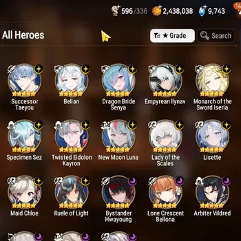 Epic Seven Accounts High-End GLOBAL UnVerif|NewEra|18 ML(LOT Scales,Lisette,Renoa,Har Setti,Belian,etc)+Haru+Art,UP