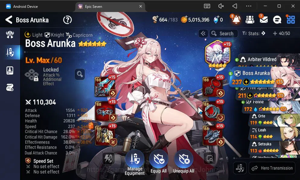 Epic Seven Accounts GLOBAL UNVERIF|New Era+MoR Lv6|2 ML(BArunka,Urban  image 3