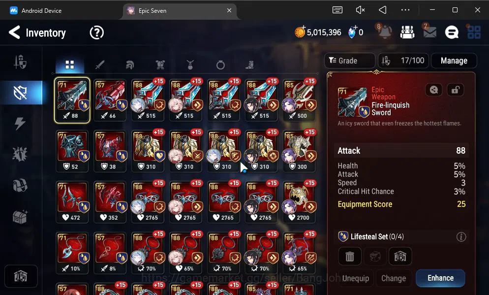 Epic Seven Accounts GLOBAL UNVERIF|New Era+MoR Lv6|2 ML(BArunka,Urban  image 8