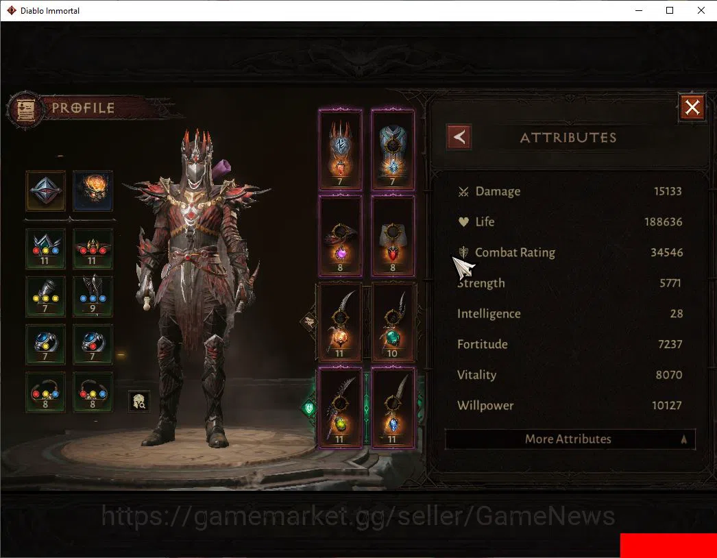 Diablo Immortal Accounts SEA-ANU|Lv60(612)|Tempest|CR 34k|Reso 330|Paragon  image 11
