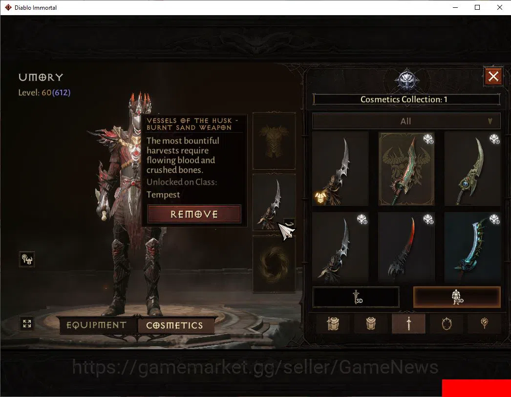 Diablo Immortal Accounts SEA-ANU|Lv60(612)|Tempest|CR 34k|Reso 330|Paragon  image 5
