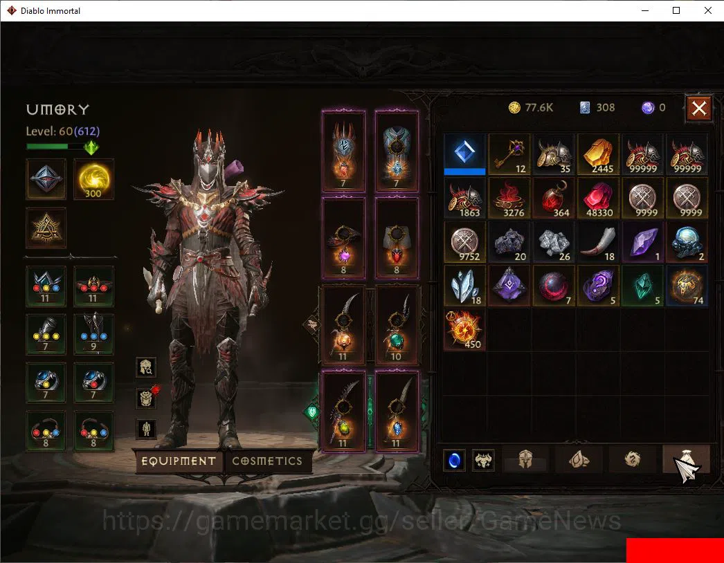 Diablo Immortal Accounts SEA-ANU|Lv60(612)|Tempest|CR 34k|Reso 330|Paragon  image 6