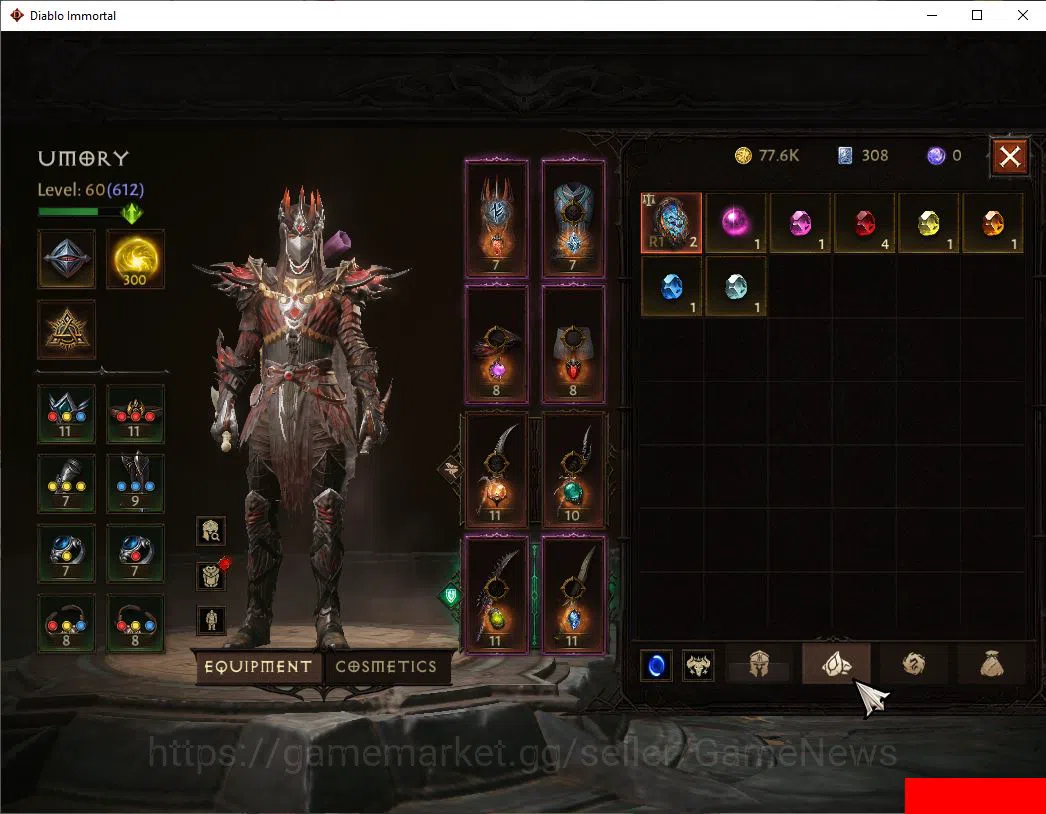 Diablo Immortal Accounts SEA-ANU|Lv60(612)|Tempest|CR 34k|Reso 330|Paragon  image 8