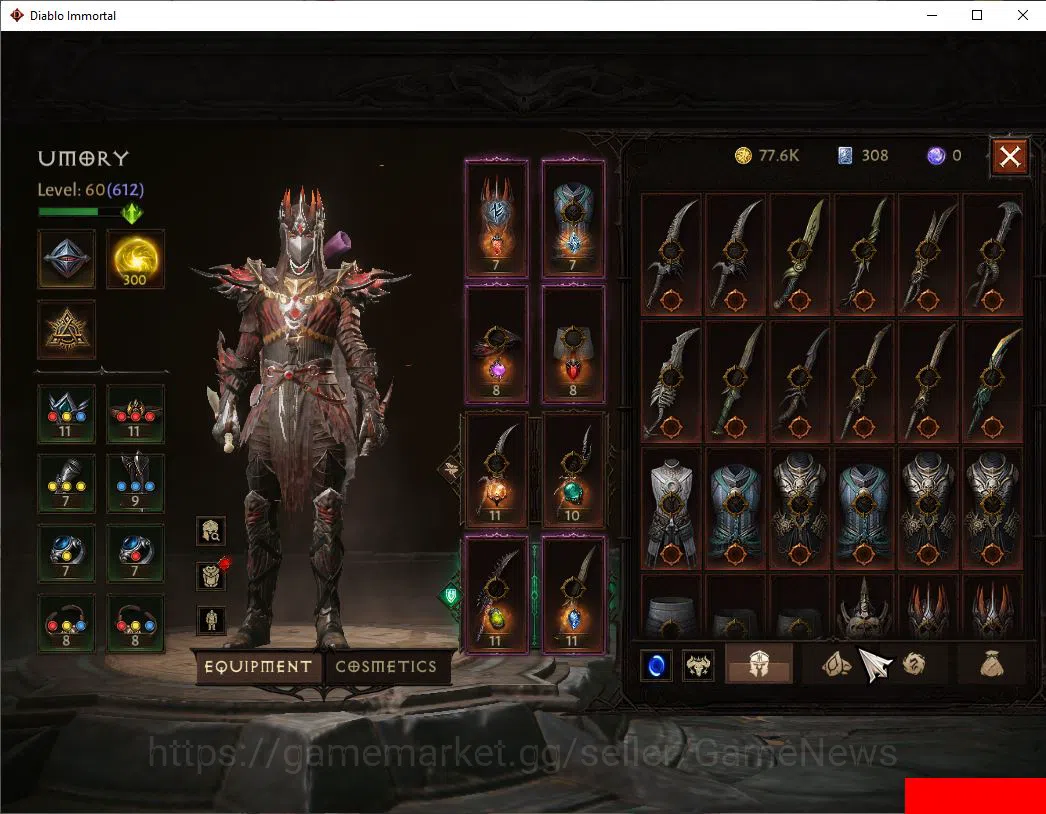 Diablo Immortal Accounts SEA-ANU|Lv60(612)|Tempest|CR 34k|Reso 330|Paragon  image 9