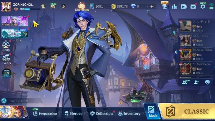 Mobile Legends: Bang Bang Accounts Hero 132|Skin 355|High Immo 123|Prime[Claude,Grang image 2