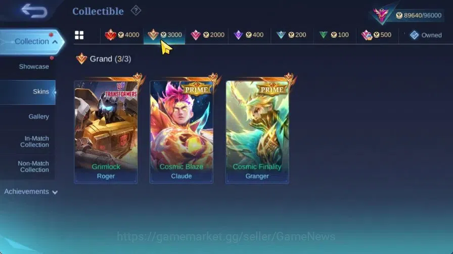 Mobile Legends: Bang Bang Accounts Hero 132|Skin 355|High Immo 123|Prime[Claude,Grang image 7