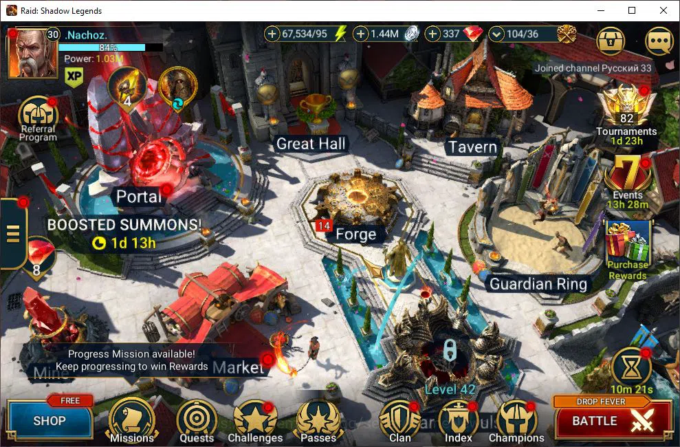 Raid: Shadow Legends Mid-Game Lv30 1M Power| 1 Mythic (SSGalathir)+8 Legendary ( image 1